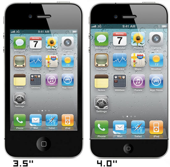 basketbal achter elkaar iPhone 5 vs iPhone 4 Screen