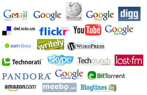 web application logos and names