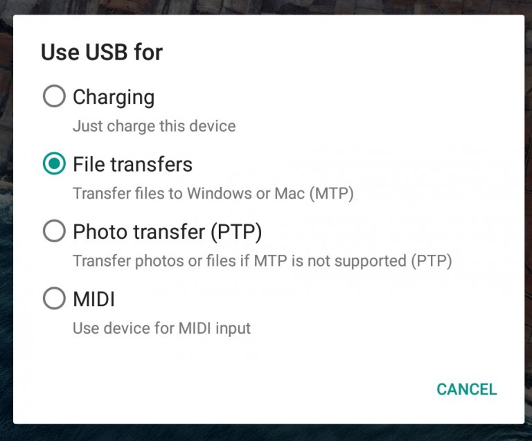 Android File Transfer Can't access device storage Error on Mac