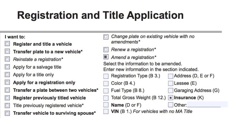 car insurance change registration